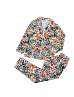 Dámské pyžamo 175/061 oranžovofialové květiny - Karol Dámské pyžamo 175/061 oranžovofialové květiny - Karol