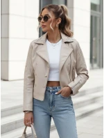 Dámská kožená bunda ramones TRUCCO beige FashionStreet TY4179