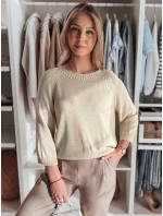 Dámský oversize svetr SOFTICAN béžový FashionStreet MY2432