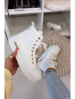 Dámské tenisky na platformě s přívěsky bílé Gracella