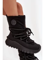 Dámské kožené sněhule na platformě Lee Cooper – černé