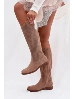 Ažurové kozačky model 224443 Step in style Ažurové kozačky model 224443 Step in style