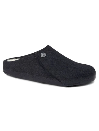 Dámské/pánské zateplené pantofle Birkenstock Anthracite wool felt narrow narrow (1015084)