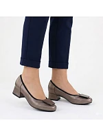 Dámské lodičky na klínku pohodlné zlaté M.Daszynski SA279-1 3