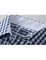 Daiber JN 617 Popelínová kostkovaná košile s dl. rukávem 02.0617 navy/white Daiber JN 617 Popelínová kostkovaná košile s dl. rukávem 02.0617 navy/white