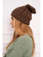 Fleecová čepice Iwona K221 mocca