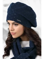 Dámský baret model 163229 tmavě modrá - Kamea Dámský baret model 163229 tmavě modrá - Kamea