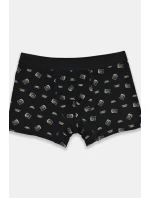 Pánské boxerky PREMIUM BB006-04 Černá se žlutou - Noviti