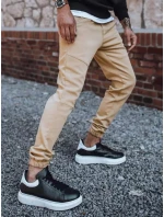 Pánské tepláky jogger béžové FashionStreet UX3301 Pánské tepláky jogger béžové FashionStreet UX3301