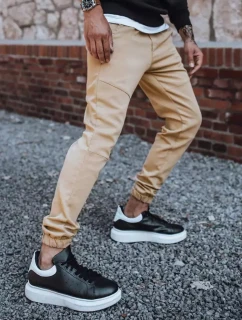 Pánské tepláky jogger béžové FashionStreet UX3301