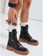 Dámské vázané boty HARDSTEP černé FashionStreet ZY0531 Dámské vázané boty HARDSTEP černé FashionStreet ZY0531