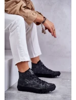 Dámské Tenisky Big Star Vysoké Zateplené Černé GG274069