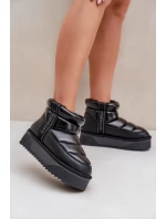 Nízké Sněhule Na Silné Podešvi D.Franklin Černé DFSH371011