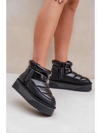 Nízké Sněhule Na Silné Podešvi D.Franklin Černé DFSH371011