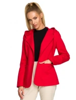 M691 Blejzr s kapucí a jedním knoflíkem - černý