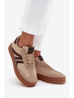 Semišové tenisky na platformě – béžové Corynelle