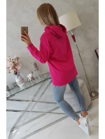 Tunika na zip s kapucí Oversize fuchsiová Tunika na zip s kapucí Oversize fuchsiová