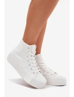 Dámské Tenisky Na Platformě Big Star RR274743 Bílé Dámské Tenisky Na Platformě Big Star RR274743 Bílé