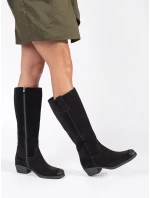 Zajímavé černé kozačky dámské platforma Zajímavé černé kozačky dámské platforma