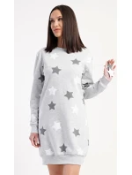 Dámské domácí šaty s dlouhým rukávem Hvězdy
