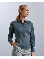 Russell Athletic 924F Popelínová halenka s dlouhým rukávem 11.924F white Russell Athletic 924F Popelínová halenka s dlouhým rukávem 11.924F white