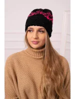 Dámská čepice Kira K374 black+pink Dámská čepice Kira K374 black+pink