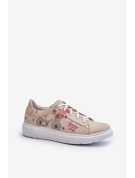 Dámské kožené tenisky Zazoo 024/TAMARA béžové