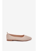 Síťované Textilní Baleríny Dámské Béžové Sarina
