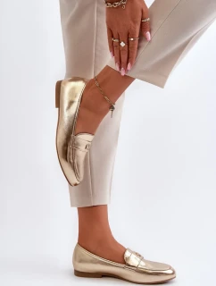 Dámské mokasíny na plochém podpatku Gold Sylvaine