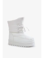 Sněhule Na Platformě Na Zip Big Star OO274886 Bílé