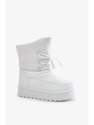 Sněhule Na Platformě Na Zip Big Star OO274886 Bílé