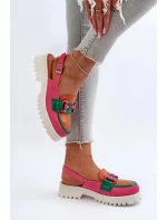 Dámské sandály MR38-656 růžovo-oranž-zelené - Step in style