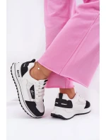 Dámské Sportovní Boty Na Platformě Big Star RR274A223 HI-POLY SYSTEM Bílá-Černá