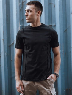 Pánské tričko bez potisku černé FashionStreet RX5521