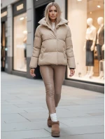 Dámská prošívaná zimní bunda LARO light beige FashionStreet TY4703z