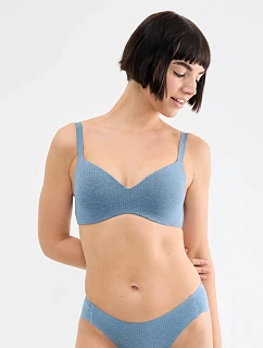 Podprsenka sloggi ZERO Feel Pure THE UP TShirt Bra modrá Blue - SLOGGI