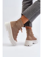 Dámské Ponožkové Nazouvací Botky Hnědé Solime