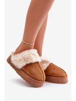 Dámské Sněhové Pantofle Na Silné Podešvi S Kožíškem Camel Doriola