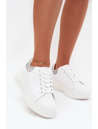 Dámské Tenisky Na Platformě Big Star SS274245 Bílá-Stříbrná