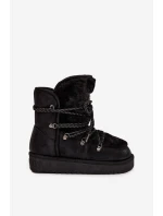 Dámské sněhule na platformě s kožešinou D.Franklin DFSH37005 Černé Dámské sněhule na platformě s kožešinou D.Franklin DFSH37005 Černé