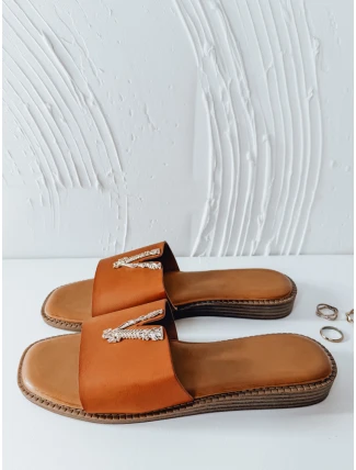 Dámské žabky SOLVINA camel FashionStreet ZY0957