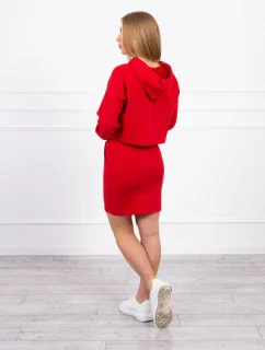 Souprava halenky a sukně červená