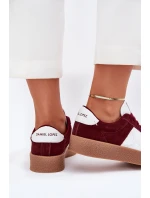 Semišové Sneakersy Dámské Daniel Lopez SS2D4023 Bordová