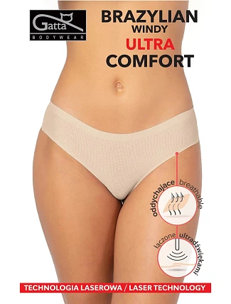 Dámské kalhotky brazilky 41670 Windy Ultra Comfort béžové - Gatta