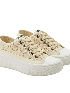 Lee Cooper dámské sportovní boty beige platform lace-up dámské