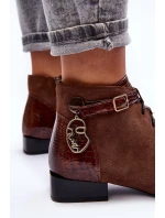 Dámské kožené kozačky Maciejka 5743A-02 Hnědá