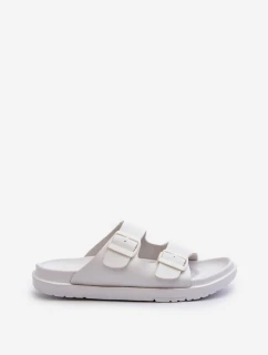 Lehké pánské sandály s přezkami Big Star NN174594 Bílé