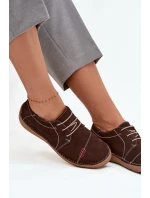 Kožené dámské polobotky s prošitím Artiker 57C2114 hnědé Kožené dámské polobotky s prošitím Artiker 57C2114 hnědé