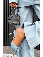 Dámské sandály na podpatku s mašlí Modré Hestia