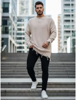 Pánský béžový svetr FashionStreet WX1965 Pánský béžový svetr FashionStreet WX1965